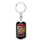 Been There Done That Firefighter Keychain Stainless Steel or 18k Gold Dog Tag Keyring-Express Your Love Gifts