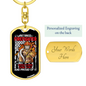 Been There Done That Firefighter Keychain Stainless Steel or 18k Gold Dog Tag Keyring-Express Your Love Gifts