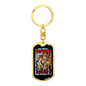 Been There Done That Firefighter Keychain Stainless Steel or 18k Gold Dog Tag Keyring-Express Your Love Gifts