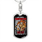 Been There Done That Firefighter Keychain Stainless Steel or 18k Gold Dog Tag Keyring-Express Your Love Gifts