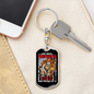 Been There Done That Firefighter Keychain Stainless Steel or 18k Gold Dog Tag Keyring-Express Your Love Gifts