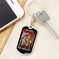 Been There Done That Firefighter Keychain Stainless Steel or 18k Gold Dog Tag Keyring-Express Your Love Gifts