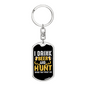 Beer And Hunt Keychain Stainless Steel or 18k Gold Dog Tag Keyring-Express Your Love Gifts