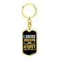 Beer And Hunt Keychain Stainless Steel or 18k Gold Dog Tag Keyring-Express Your Love Gifts