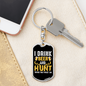 Beer And Hunt Keychain Stainless Steel or 18k Gold Dog Tag Keyring-Express Your Love Gifts