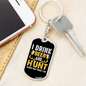 Beer And Hunt Keychain Stainless Steel or 18k Gold Dog Tag Keyring-Express Your Love Gifts