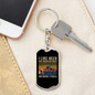 Beer And Mountain Bikes Cycling Keychain Stainless Steel or 18k Gold Dog Tag Keyring-Express Your Love Gifts
