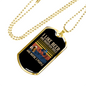 Beer And Mountain Bikes Necklace Stainless Steel or 18k Gold Dog Tag 24"-Express Your Love Gifts