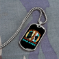 Beer Loving Dad Necklace Stainless Steel or 18k Gold Dog Tag 24" Chain-Express Your Love Gifts