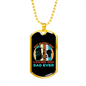 Beer Loving Dad Necklace Stainless Steel or 18k Gold Dog Tag 24" Chain-Express Your Love Gifts