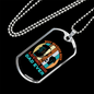 Beer Loving Dad Necklace Stainless Steel or 18k Gold Dog Tag 24" Chain-Express Your Love Gifts