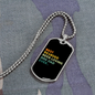 Beer Loving Dad Plain Necklace Stainless Steel or 18k Gold Dog Tag 24" Chain-Express Your Love Gifts