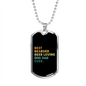 Beer Loving Dad Plain Necklace Stainless Steel or 18k Gold Dog Tag 24" Chain-Express Your Love Gifts
