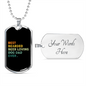 Beer Loving Dad Plain Necklace Stainless Steel or 18k Gold Dog Tag 24" Chain-Express Your Love Gifts