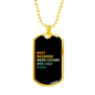 Beer Loving Dad Plain Necklace Stainless Steel or 18k Gold Dog Tag 24" Chain-Express Your Love Gifts