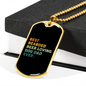 Beer Loving Dad Plain Necklace Stainless Steel or 18k Gold Dog Tag 24" Chain-Express Your Love Gifts