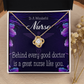 Behind Every Doctor Healthcare Medical Worker Nurse Appreciation Gift Infinity Knot Necklace Message Card-Express Your Love Gifts