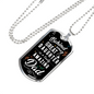 Behind Every Great Daughter To Dad Necklace Stainless Steel or 18k Gold Dog Tag 24" Chain-Express Your Love Gifts