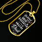 Behind Every Great Daughter To Dad Necklace Stainless Steel or 18k Gold Dog Tag 24" Chain-Express Your Love Gifts