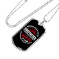 Behind Every Great Firefighter Gift Stainless Steel or 18k Gold Dog Tag 24" Chain-Express Your Love Gifts
