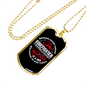 Behind Every Great Firefighter Gift Stainless Steel or 18k Gold Dog Tag 24" Chain-Express Your Love Gifts