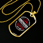 Behind Every Great Firefighter Gift Stainless Steel or 18k Gold Dog Tag 24" Chain-Express Your Love Gifts