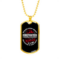 Behind Every Great Firefighter Gift Stainless Steel or 18k Gold Dog Tag 24" Chain-Express Your Love Gifts