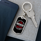 Behind Every Great Firefighter Keychain Stainless Steel or 18k Gold Dog Tag Keyring-Express Your Love Gifts
