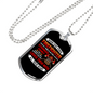 Behind Every Strong Firefighter Gift Stainless Steel or 18k Gold Dog Tag 24" Chain-Express Your Love Gifts