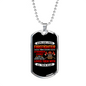 Behind Every Strong Firefighter Gift Stainless Steel or 18k Gold Dog Tag 24" Chain-Express Your Love Gifts