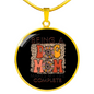 Being A Dog Mom Circle Necklace Stainless Steel or 18k Gold 18-22"-Express Your Love Gifts