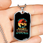 Being a Dog Mom Goldendoodle Necklace Stainless Steel or 18k Gold Dog Tag 24" Chain-Express Your Love Gifts