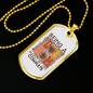 Being A Dog Mom Necklace Stainless Steel or 18k Gold Dog Tag 24" Chain-Express Your Love Gifts