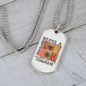 Being A Dog Mom Necklace Stainless Steel or 18k Gold Dog Tag 24" Chain-Express Your Love Gifts