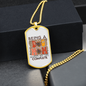 Being A Dog Mom Necklace Stainless Steel or 18k Gold Dog Tag 24" Chain-Express Your Love Gifts