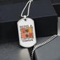 Being A Dog Mom Necklace Stainless Steel or 18k Gold Dog Tag 24" Chain-Express Your Love Gifts
