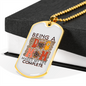 Being A Dog Mom Necklace Stainless Steel or 18k Gold Dog Tag 24" Chain-Express Your Love Gifts