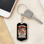 Being A Firefighter Dad Keychain Stainless Steel or 18k Gold Dog Tag Keyring-Express Your Love Gifts