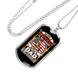 Being A Firefighter Dad Necklace Stainless Steel or 18k Gold Dog Tag 24" Chain-Express Your Love Gifts
