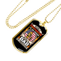 Being A Firefighter Dad Necklace Stainless Steel or 18k Gold Dog Tag 24" Chain-Express Your Love Gifts