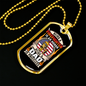 Being A Firefighter Dad Necklace Stainless Steel or 18k Gold Dog Tag 24" Chain-Express Your Love Gifts