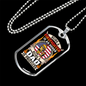 Being A Firefighter Dad Necklace Stainless Steel or 18k Gold Dog Tag 24" Chain-Express Your Love Gifts