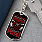 Being A Firefighter Papa Keychain Stainless Steel or 18k Gold Dog Tag Keyring-Express Your Love Gifts