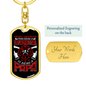Being A Firefighter Papa Keychain Stainless Steel or 18k Gold Dog Tag Keyring-Express Your Love Gifts