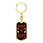 Being A Firefighter Papa Keychain Stainless Steel or 18k Gold Dog Tag Keyring-Express Your Love Gifts