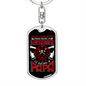 Being A Firefighter Papa Keychain Stainless Steel or 18k Gold Dog Tag Keyring-Express Your Love Gifts