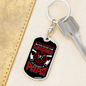 Being A Firefighter Papa Keychain Stainless Steel or 18k Gold Dog Tag Keyring-Express Your Love Gifts