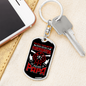 Being A Firefighter Papa Keychain Stainless Steel or 18k Gold Dog Tag Keyring-Express Your Love Gifts