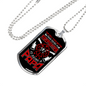Being A Firefighter Papa Necklace Stainless Steel or 18k Gold Dog Tag 24" Chain-Express Your Love Gifts