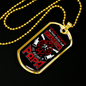 Being A Firefighter Papa Necklace Stainless Steel or 18k Gold Dog Tag 24" Chain-Express Your Love Gifts